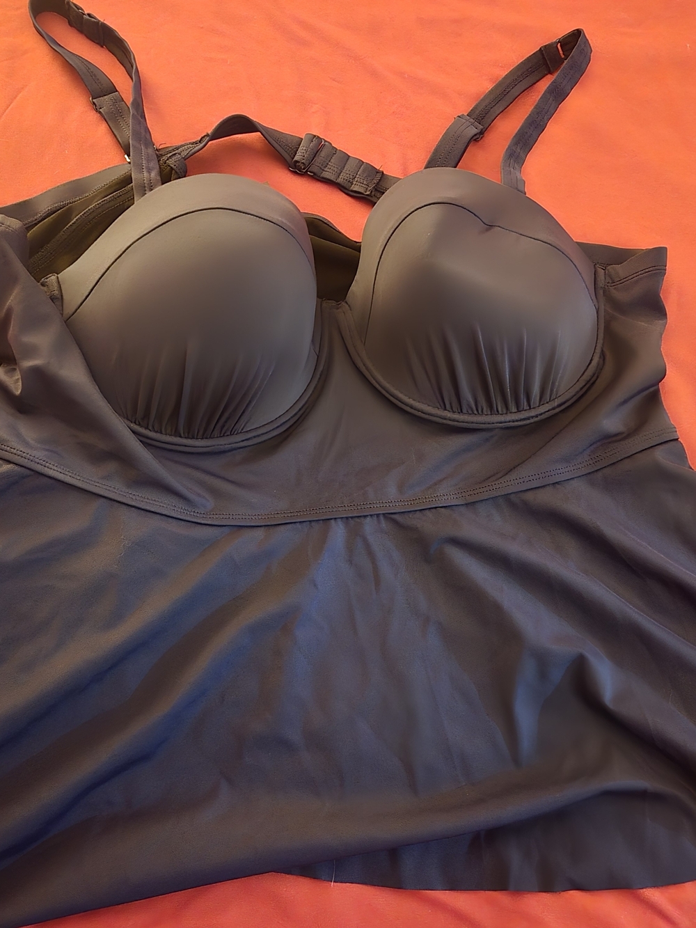torrid Black Molded-Cup Swim Suits with Removable Straps
